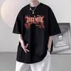 Camiseta Masculina de Manga Curta Estilo High Street Americano Verão Nova Moda Marca Design Solta e Fresca Casual Gola Redonda Roupa Masculina