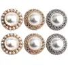 Botón de Metal Diamante Perla de Alta Calidad Estilo Pequeño Chanel Moda Abrigo Gabardina Chaqueta Traje Botón Hebilla Decorativa Versátil