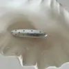 Grampo de Cabelo Prata Doce e Cool com Gota de Óleo Azul Clipe para Franja Clipe Lateral para Cabelos Rebeldes Clipe Lateral de Sentido Avançado Grampo de Cabelo