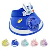 Sombrero de Protección Solar de Dibujos Animados para Niños, Sombrero de Ala Ancha Abierto con Ventilador de Carga USB, Adecuado para Niños y Niñas