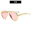 Gafas de Sol Aviador Retro de Doble Puente Estilo Nuevo Patas de Sardina para Niños y Niñas, Gafas Protectoras de Moda