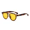 Gafas de Sol Retro Naranja Estilo Nuevo 2025 para Mujer Gafas de Moda Transfronterizas Europeas y Americanas Gafas de Sol Redondas Japonesas con Sentido Avanzado para Hombre