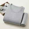 Conjunto de Ropa Interior Térmica de Algodón para Hombre Nanren Shuai para Hombres Jóvenes y de Edad Media, Capa Base Delgada de Cuello Redondo para Otoño, Capa Interior para Protección contra el Frío