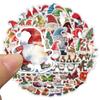 50 pegatinas de grafiti de gnomos navideños de dibujos animados para decoración de teléfonos móviles, ordenadores y equipajes, pegatinas impermeables creativas de papelería.