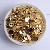 ABS Dourado Meia Pérola Meia Redonda Fundo Plano Redondo Contas Meia Contas Adesivos Laço DIY Artesanato Acessórios de Cabelo Contas