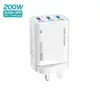 Cargador multiporta transfronterizo 3USB+3PD, adecuado para teléfonos Apple y Android, con adaptadores de corriente estándar europeo y británico