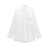 Comércio Exterior Transfronteiriço Roupas Femininas Primavera e Verão 2025 Estilo Europeu e Americano Gola Lapela Manga Longa Cor Lisa Camisa de Botão Tops para Mulheres K71482