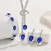 Pingentes de Pedra Preciosa Gota Europeus e Americanos Joias Femininas Vestido de Noiva Colar Brincos Acessórios Transfronteiriços