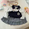 Conjunto de Dos Piezas para Bebés Niñas: Disfraz de Conejita Policía Primavera 2026, Top Judy y Falda de Pastel