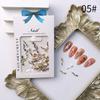 20 uñas de metal rosa aleación joyería ligera lujo tridimensional rosa plata accesorios de uñas diamante nuevo red roja