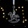 Decoração de Natal de Novo Produto Transfronteiriça Pingente Transparente Pingente de Decoração de Árvore de Natal Floco de Neve Transparente Alce Anjo Guirlanda