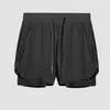 Pantalones Deportivos de Tejido Transpirable de Secado Rápido de Doble Capa para Hombre, Estilo Falso de Dos Piezas, para Correr, Fitness, Europeos y Americanos, Transfronterizos, 2026