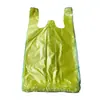 Sacolas de compras Hualong HDPE de quatro cores tipo colete, atacado de cores mistas, sacolas de compras descartáveis de supermercado, personalização do fabricante