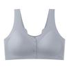 Hebilla de Apertura Frontal Ropa Interior Sin Costuras de Seda Helada para Madres de Mediana Edad y Mayores Sujetador Delgado sin Varillas Estilo Camiseta Interior Ropa Interior de Talla Grande