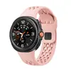 Adequado para Samsung Galaxy Watch8/8 Classic Furo Fivela Preta Modelo de Silicone