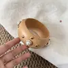 Pulsera Cerrada de Madera Estrella Retro Lujo Ligero Moda de Gama Alta Exquisito Anillo de Mano Personalidad Versátil Temperamento Joyería de Mano para Mujeres