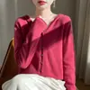 Cardigã de malha com capuz ready-to-wear de primeira linha transfronteiriço para mulheres, novo suéter de outono e inverno estilo francês com gola redonda, solto, moda, plus size