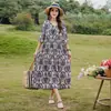 Vestido feminino de alta qualidade na cor vermelho rosa plus size para mães, vestido de algodão e seda que disfarça a barriga e emagrece, vestido de praia azul de corte solto com barra larga para usar por cima