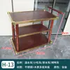 Carrito de Comedor Comercial KTV de Hotel de Tres Niveles de Acero Inoxidable y Vidrio Carrito para Bebidas Carrito de Entrega de Comida para Salones Privados de Restaurante Carrito de Mano para Pasteles