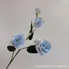 Novo Produto Flores Artificiais de Platycodon de 4 Cabeças Conjunto para Salão de Casamento Decoração Materiais Florais Ornamentos de Vitrine de Shopping Flores de Seda Atacado