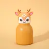 Taza aislante infantil con cabeza de animal 3D de dibujos animados, acero inoxidable 316, linda botella de agua portátil, botella de agua para estudiantes, venta al por mayor