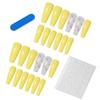 Unhas Bailarina Longas Estilo Europeu e Americano Amarelo Borboleta Caixão, Unhas Manicure Trapezoidais, Adesivos de Unha Falsas, Produtos Acabados, Em Caixa