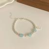 Pulsera Retro Verde Bambú Estilo Chino Nuevo Femenina Diseño Nicho Sentido Moda Combinable Personalizada Fresca con Cuentas