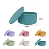 Taza de silicona de grado alimenticio para beber tazón de silicona vajilla para bebé lonchera para estudiante resistente a altas y bajas temperaturas caja bento lonchera de silicona