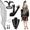 S-4Xl Conjunto de Novo Produto Europeu e Americano Retrô Anos 1920 Festa Gatsby Vestido de Noite Vestido com Lantejoulas, Miçangas e Franjas