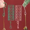 Ganchos Decorativos para Bolas de Navidad Transfronterizos Accesorios de Plástico Transparente Verde para Árbol de Navidad Ganchos Pequeños en Forma de S Herramienta Colgadores