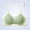 028 Ropa Interior Ultra Delgada de Seda Fría para Mujer Sin Aros Tirantes Espalda Bonita Pecho Grande Pequeño Cómodo Transpirable Sujetador Sin Marcas
