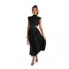 2024 Europa y Estados Unidos comercio exterior moda dulce calle verano cuello vertical color Macaron cintura vestido largo