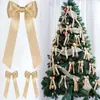 Guirlanda de Árvore de Natal Laço de Cetim Decoração Porta-Velas de Festa Decoração Cena de Festa de Aniversário Casamento Decorações