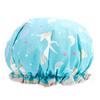 Gorro de Baño Impermeable de Doble Capa para Mujer Cubre Pelo para Baño Gorro Adulto para Ducha Sombrero Cubre Pelo para Baño Antihumo de Aceite Gorro para el Pelo