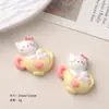 Acessórios de resina diy de desenho animado acessórios gato fofo cola de creme grampo de cabelo feito à mão capa de celular fivela de sapato acessórios lote