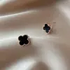 Pendientes de Trébol de Cuatro Hojas Estilo Coreano Celebridad de Internet Explosiva Pendientes Pequeños Estilo Occidental para Mujer Pendientes Sencillos