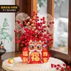 2026 Ano do Cavalo Festival da Primavera Itens de Decoração para Casa Nova Balde de Frutas da Fortuna Balde de Abraço Enfeites de Sala de Estar de Ano Novo Arranjo Criativo