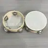 Instrumento de Percussão Orff Pandeiro de Fileira Dupla 4 Polegadas 6 Polegadas 7 Polegadas 8 Polegadas 10 Polegadas Pandeiro Tambor de Palma Tambor Super Forte