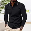 Estilo Minimalista Neutro para Camping al Aire Libre Ligero Superior Sencillo Básico Versátil Manga Larga Camisa POLO MB14