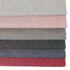Auténtico en stock Patrón de espiga hilo teñido tejido plateado tela rayada tejida poliéster-algodón tela ropa equipaje zapatos