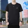 Camiseta de Manga Curta de Seda de Gelo Scarecrow para Homens 2025 Verão Novo Estilo Esportiva Casual Respirável Tamanho Grande Tendência de Roupas de Secagem Rápida para Homens