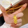 O mesmo estilo do pingente de colar auspicioso de ouro "Gelo Triturado" da joalheria, barra de ouro pequena estilo vintage, novo modelo para riqueza e fortuna