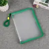 Pasta de Sarja PP A4 com Zíper Caixa de Embalagem Transparente Fosca Pasta de Armazenamento de Documentos Design Gratuito