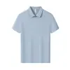 Camisa polo de moda ligera de 165g starlight wrinkle con cierre, camiseta de manga corta de nailon-spandex de secado rápido, ropa de trabajo corporativa con impresión