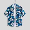 Roupas de coco Sanya plus size, camisa solta de casal hip-hop, manga curta, mahjong, flor, estilo retrô Hong Kong, estilo japonês para homens e mulheres