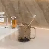 Vaso para Cepillo de Dientes con un Patrón de Glaciar de Alta Gama, Vaso para Enjuague Bucal, Vaso Transparente, Diseño de Ondas de Agua, Alto Valor Estético