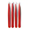 Pinza de Acero Inoxidable para Cejas con Pegamento de Punto de Fábrica para Depilar Cabello, Recortar Barba, Pestañas Postizas, Herramientas Auxiliares de Belleza