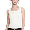 Camiseta sin mangas B-Fit de tirantes anchos para mujer con almohadillas en el pecho, Adecuada para usar en verano, Se puede usar como capa exterior o como capa base, Oculta los rollitos de los lados