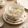 Conjunto de Tigelas e Pratos de Cerâmica Yuge Xile Panda da Fábrica Cor Sob Esmalte Louça Tigelas e Pratos Fofos e Divertidos Tigelas e Pratos de Sopa