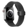 Adecuado para Apple Watch Correa de silicona de cuero genuino Apple Watch Correa de muñeca magnética de 49/45/44 mm para hombres y mujeres